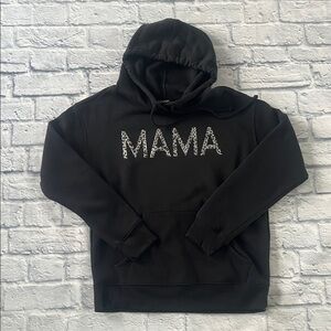 New Black Hoodie with 'MAMA' Print